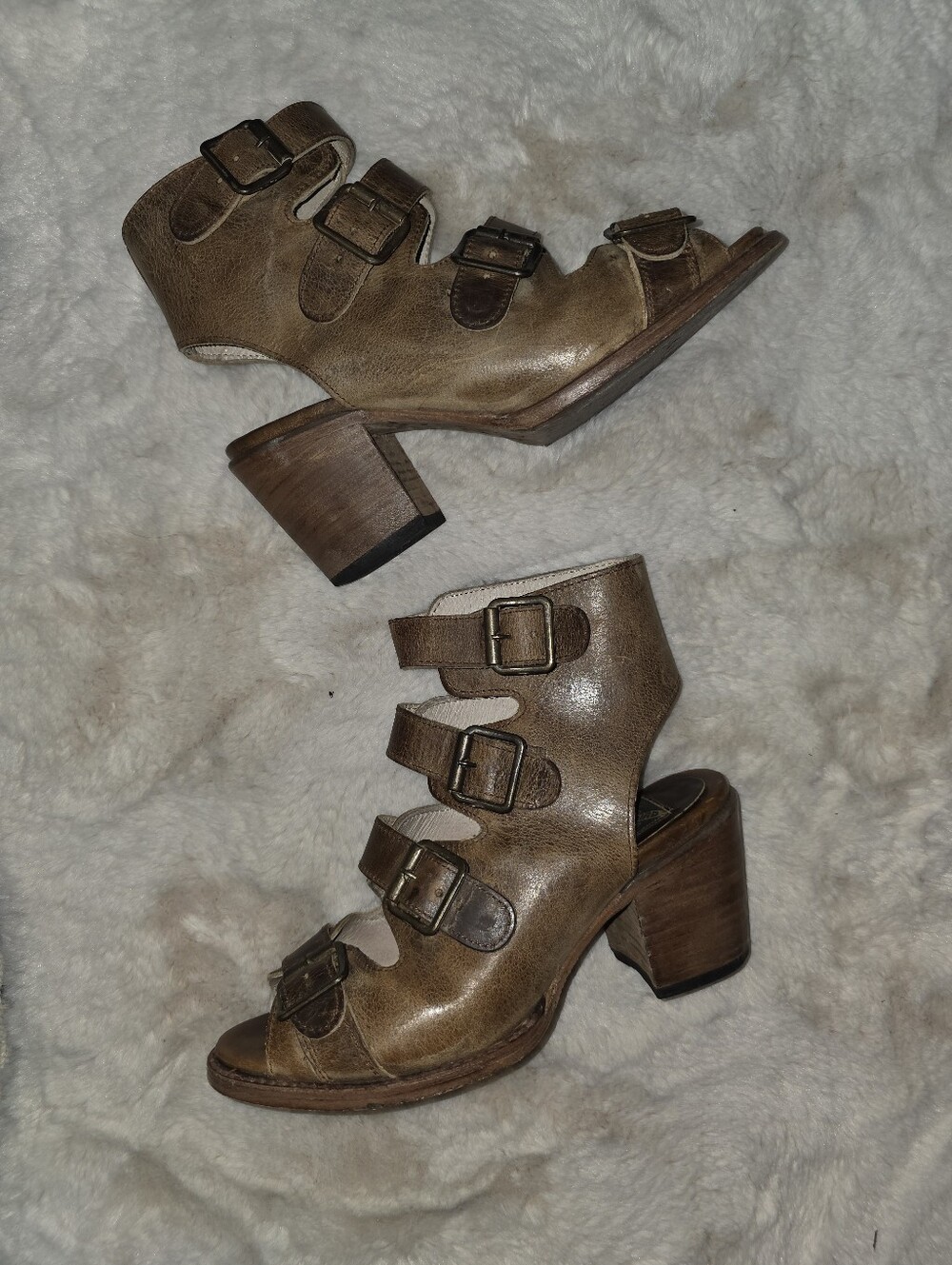Freebird by Steven Quail Tan Leather Booties  8